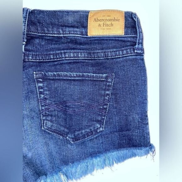 Women’s Abercrombie&Fitch stretchy cut off jean Shorts size 0/W25 - Picture 3 of 13